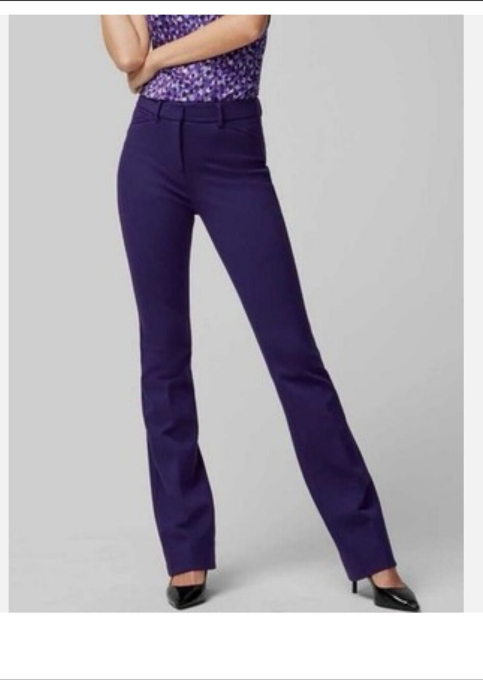 WHBM Purple Ines Boot Leg Pants